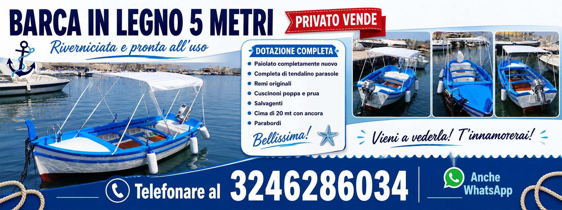 BARCA IN LEGNO H